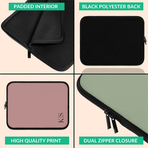 Custom Initials Laptop Sleeve - Vertical